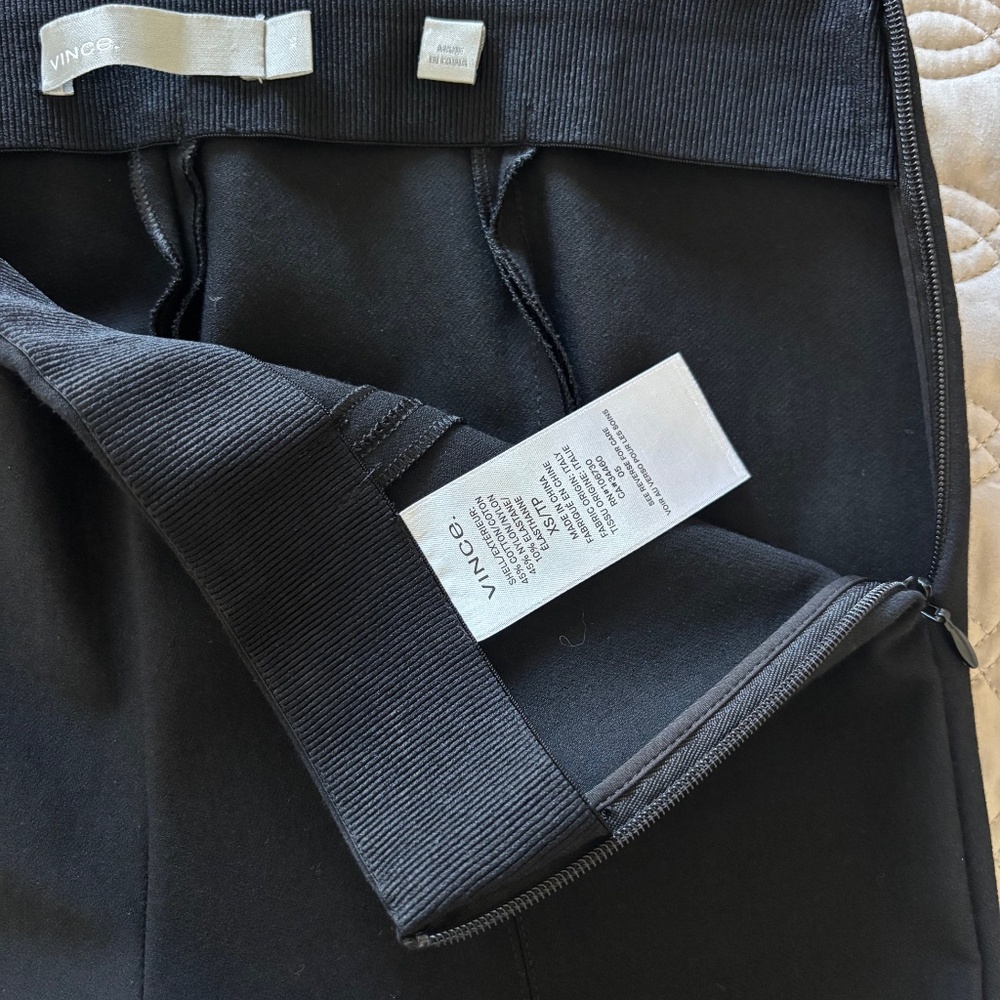 Vince Black 4-way Stretch Stitch Front Seam Pants - XS - Picture 3 of 3